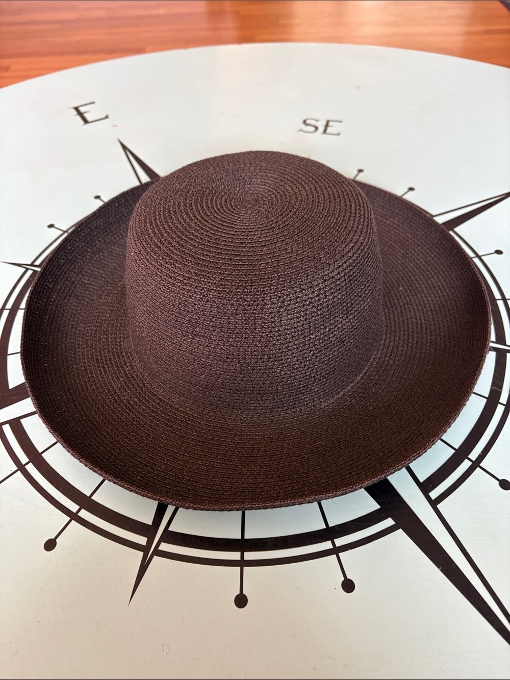Lord & Taylor blackWide-Brim Straw Hat